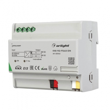 Блок питания Arlight KNX-902-PS640-DIN 30V 6W IP20 0,64A 025542, цвет серый