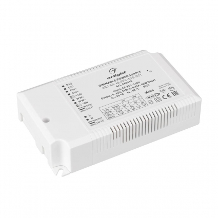 Блок питания Arlight ARJ-SP-40-PFC-DT8-ССT (40W, 9-42V, 0.5-0.8А) 040498, цвет белый