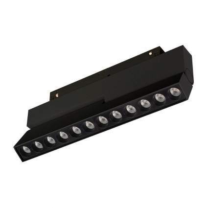 Трековый светодиодный светильник Arlight Mag-Orient-Dots-Fold-S230-12W Warm3000 041905 цвет черный, с диммером