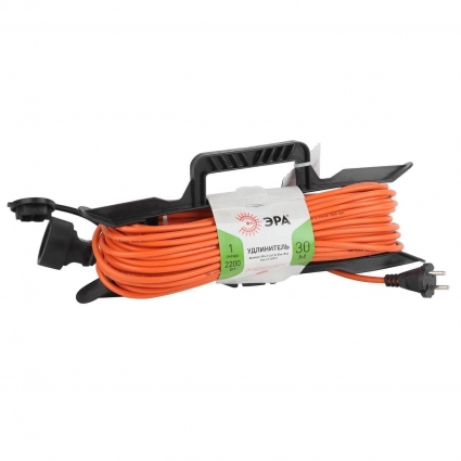 Удлинитель силовой ЭРА UFx-1-2x1.0-30m-IP44 Б0043041 цвет оранжевый