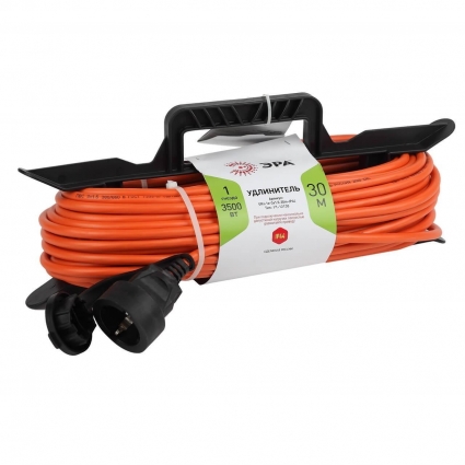 Удлинитель силовой ЭРА UFx-1e-3x1.5-30m-IP44 Б0046830 цвет оранжевый, мощность 3500 Вт