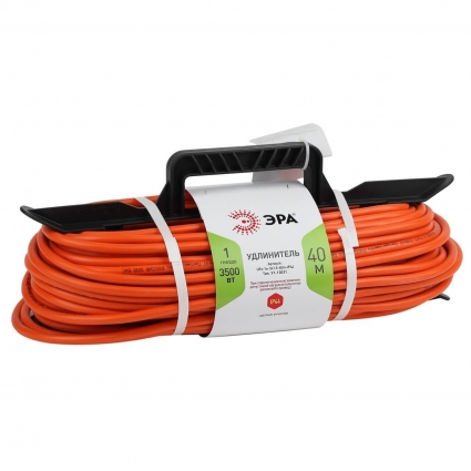 Удлинитель силовой ЭРА UFx-1e-3x1.5-40m-IP44 Б0046813 цвет оранжевый, мощность 3500 Вт