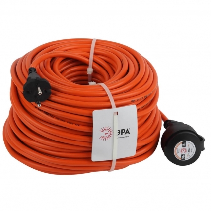 Удлинитель силовой ЭРА UPx-1-2x1.5-50m-IP44 Б0046809 цвет оранжевый, мощность 2200 Вт