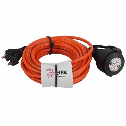 Удлинитель силовой ЭРА UPx-1-2x1-10m-IP44 Б0046805 цвет оранжевый, мощность 2200 Вт