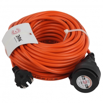 Удлинитель силовой ЭРА UPx-1-2x1-20m-IP44 Б0046806 цвет оранжевый, мощность 2200 Вт
