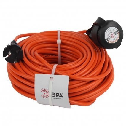 Удлинитель силовой ЭРА UPx-1-2x1-30m-IP44 Б0046807 цвет оранжевый, мощность 2200 Вт