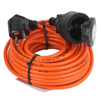 Удлинитель силовой ЭРА UPx-1e-3x0.75-10m-IP44 Б0046810 цвет оранжевый, мощность 1300 Вт