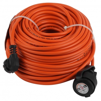 Удлинитель силовой ЭРА UPx-1e-3x1.5-50m-IP44 Б0046819 цвет оранжевый, мощность 3500 Вт