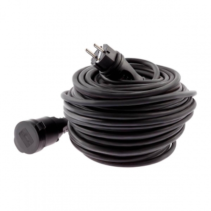 Удлинитель силовой ЭРА 1гн 40м с/з UPx-1e-3x1,5-40m-IP44(kg) Б0050860, цвет черный, мощность 3500 Вт