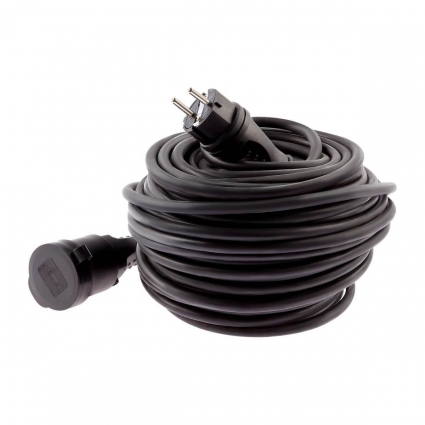 Удлинитель силовой ЭРА 1гн 40м с/з UPx-1e-3x2,5-40m-IP44(kg) Б0050865, цвет черный, мощность 3500 Вт