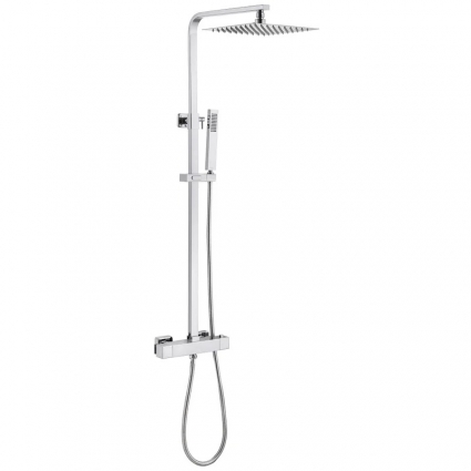 Душевая стойка Abber Daheim AF8260L, хром, штанга 145 см, шланг металлический 150 см