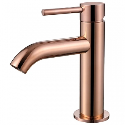 Смеситель для раковины Abber Wasser Kreis AF8110RG, розовое золото, однорычажный, медь