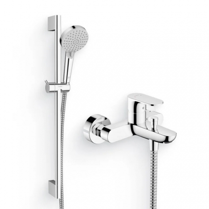 Душевой комплект Гарнитур Hansgrohe Vernis Blend 26275000 хром + Смеситель Rebris S 72440000 хром в современном стиле