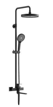 Душевая стойка BELZ B813 B24813-7, матовая черная, цвет черный, штанга 150 см