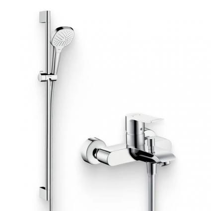 Душевой комплект Смеситель Hansgrohe Metris 31480000 + Гарнитур Croma Select E 26592400 хром