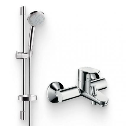 Душевой комплект Смеситель Hansgrohe Focus E2 31940000 + Гарнитур Croma 100 Vario 27771000 Unica C хром,  в современном стиле