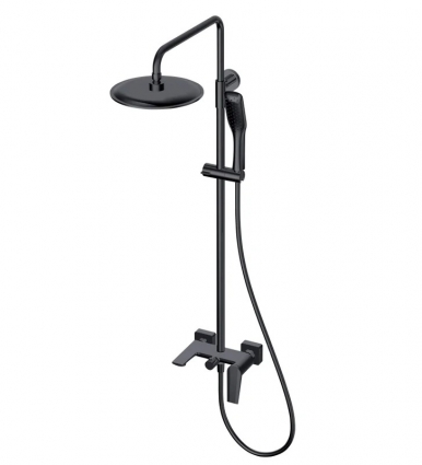 Душевая стойка OliveS Viar 28511VRB, черная матовая, цвет черный, штанга 125 см
