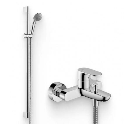 Душевой комплект Смеситель Hansgrohe Rebris S 72440000 хром + Гарнитур Crometta 85 27729000 Unica Crometta в современном стиле