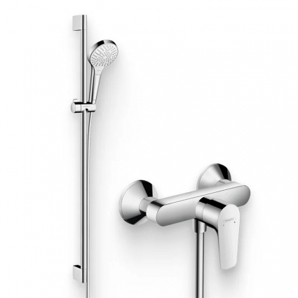 Душевой комплект Смеситель для душа Hansgrohe Talis E 71760000 + Гарнитур Croma Select S Multi 26570400 хром, штанга 12.2 см