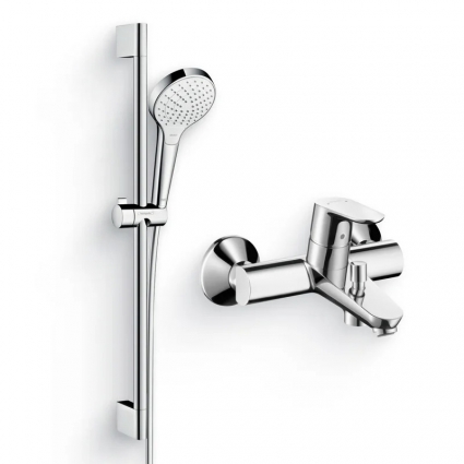 Душевой комплект Гарнитур Hansgrohe Croma Select S Vario 26562400 + Смеситель Focus E2 31940000 хром,  в современном стиле