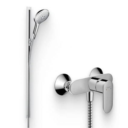 Душевой комплект Смеситель для душа Hansgrohe Vernis Blend 71646000 хром + Гарнитур Raindance Select S 150 26626000 UnicaS штанга 11.8 см,  в современном стиле