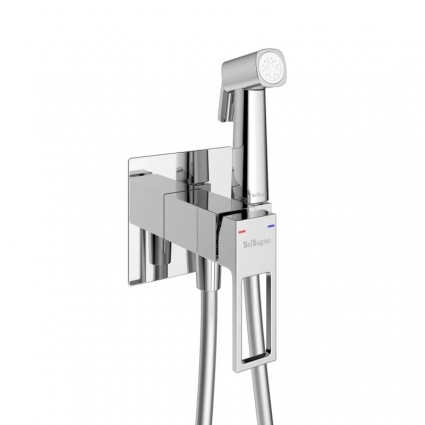 Гигиенический душ BelBagno Luce LUC-HGN-CRM, со смесителем, хром, 1 режим