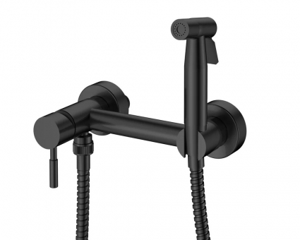 Гигиенический душ встраиваемый RUSH Melos (SUS1101-99Black) цвет черный, штанга 16 см