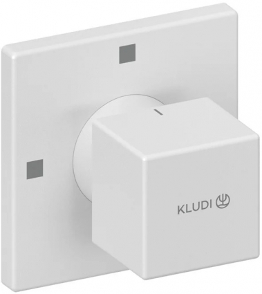 Переключатель потоков Kludi Decus 548465375, белый матовый, на три потребителя, двухвентильный