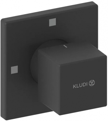 Переключатель потоков Kludi Decus 548463975, черный матовый, на три потребителя, двухвентильный