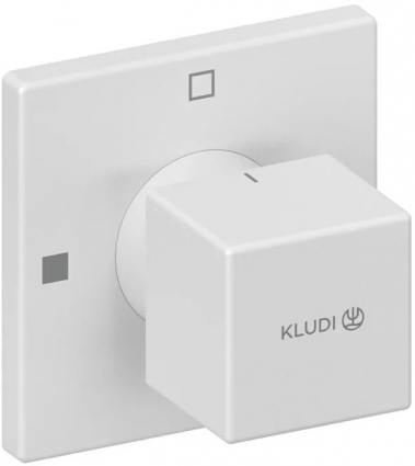 Переключатель потоков Kludi Decus 548475375, белый матовый, на два потребителя, двухвентильный