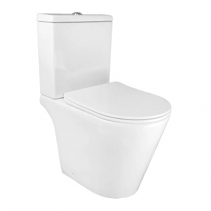 Унитаз-компакт напольный Azario Flin AZ-1363C, глянцевый белый, 36.5x59 см