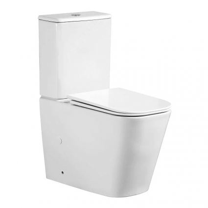 Унитаз-компакт напольный Azario Esconda AZ-1255A, глянцевый белый, 35.5x62 см