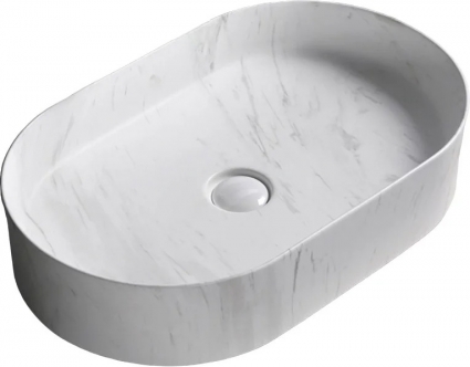 Накладная раковина Cerutti Spa CR0055B MMW1, 50, мрамор матовый белый
