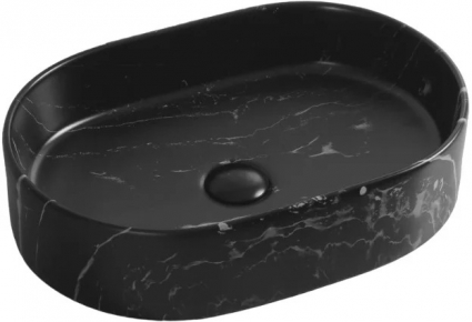 Накладная раковина Cerutti Spa CR0055B MMB2, 50, мрамор матовый черный