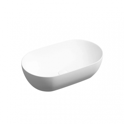 Раковина накладная Ceramica Nova Twist овальная 55 см цвет белый матовый CN12001MW