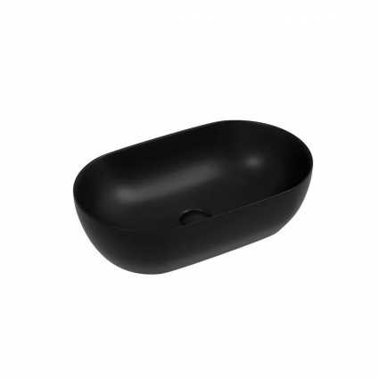 Раковина накладная Ceramica Nova Twist овальная 50 см черный матовый CN12001MB