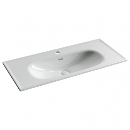 Раковина накладная Ceramica Nova Sabo с отверстием под смеситель 100 CN13003 белый