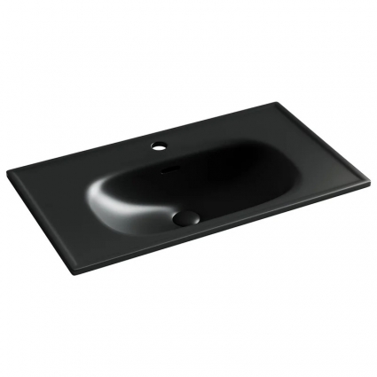 Раковина накладная Ceramica Nova Sabo с отверстием под смеситель 80 CN13002MB черный матовый