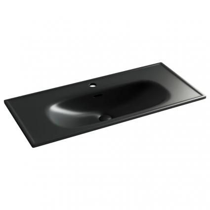 Раковина накладная Ceramica Nova Sabo с отверстием под смеситель 100 CN13003MB черный матовый