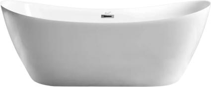 Акриловая ванна Cerutti Spa NEMI170II 170x75 см, отдельностоящая, белая, овальная, с каркасом, со сливом-переливом, с донным клапаном, объем 320 л., с антискользящим покрытием