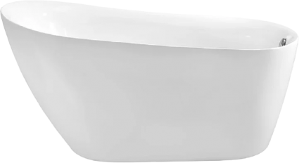 Акриловая ванна Акватек Лагуна AQ-K133778WT 170x80 см, отдельностоящая, белая, овальная, на ножках, со сливом-переливом, объем 250 л.