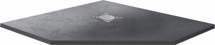 Поддон для душа RGW Stone Tray ST/T-0100G 100х100х2,5 графит, пятиугольный, низкий