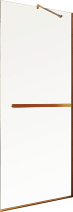 Душевая перегородка Maybahglass MGD-1418-2у, 99 см, профиль бронза, стекло прозрачное в современном стиле