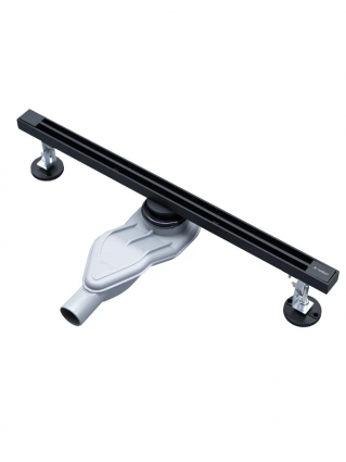 Душевой трап (лоток) AltroBagno Stella 071223 NeOp (60), матовый черный, выпуск боковой