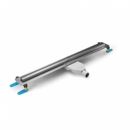 Душевой трап (лоток) NEW TRENDY Visio Slim OL-0068, 80 см, хром, в пол, выпуск боковой