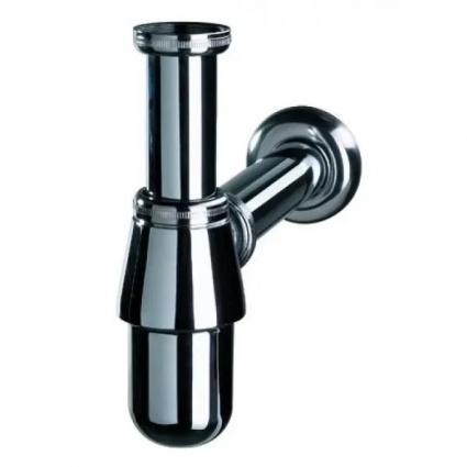 Сифон для раковины Wirquin Classic 30975128, хром, выпуск боковой