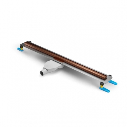 Душевой трап (лоток) NEW TRENDY Visio Slim OL-0096, 60 см, брашированная медь, в пол, выпуск боковой