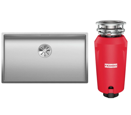 Комплект Мойка Blanco Claron 700-U матовая + Измельчитель Franke 134.0715.098 прямоугольная,  в современном стиле