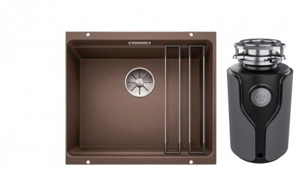 Комплект Мойка Blanco Etagon 500-U кофе + Измельчитель KUCHENSTERN Muhle 353MU35 матовая, прямоугольная