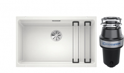 Комплект Мойка Blanco Etagon 700-U белая + Измельчитель KUCHENSTERN Muhle 351MU35 матовая, прямоугольная